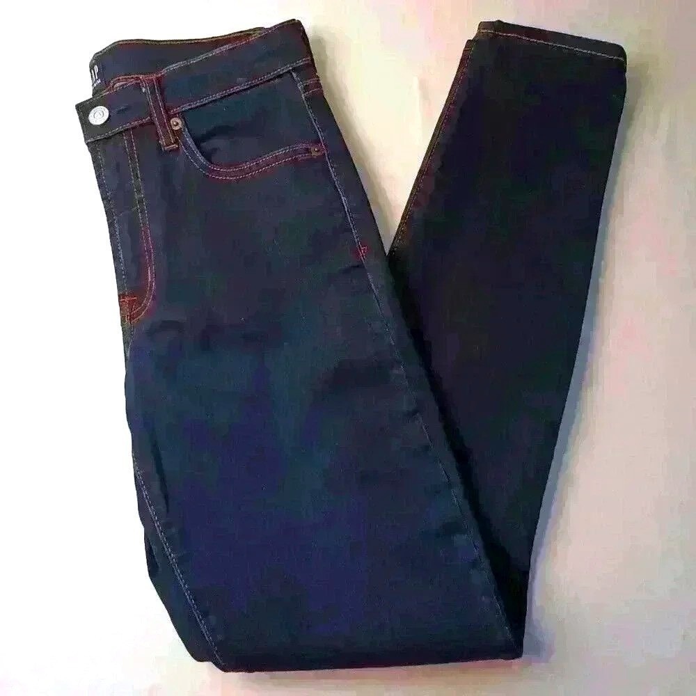 Gap Womens True Skinny Jeans Dark Wash Size 28/6 Long Mid Rise Stretch Classic